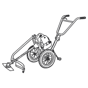 جزازة فرشاة يدوية الدفع